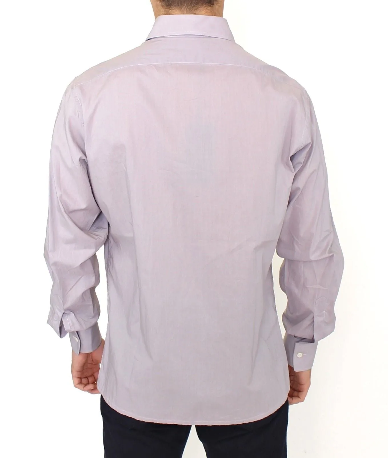 Light Purple Floral Cotton Casual Shirt Top