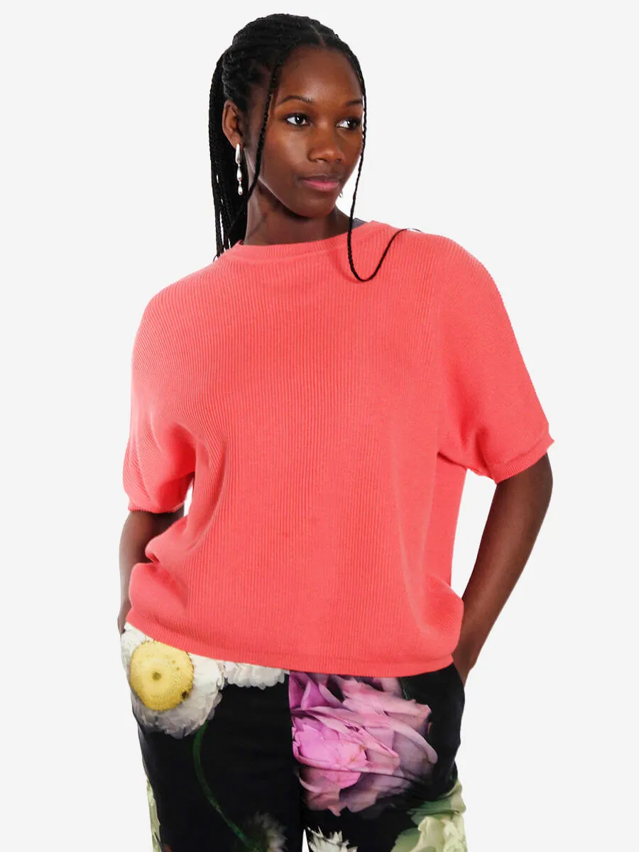 Lola Short Sleeve Jumper - Coral