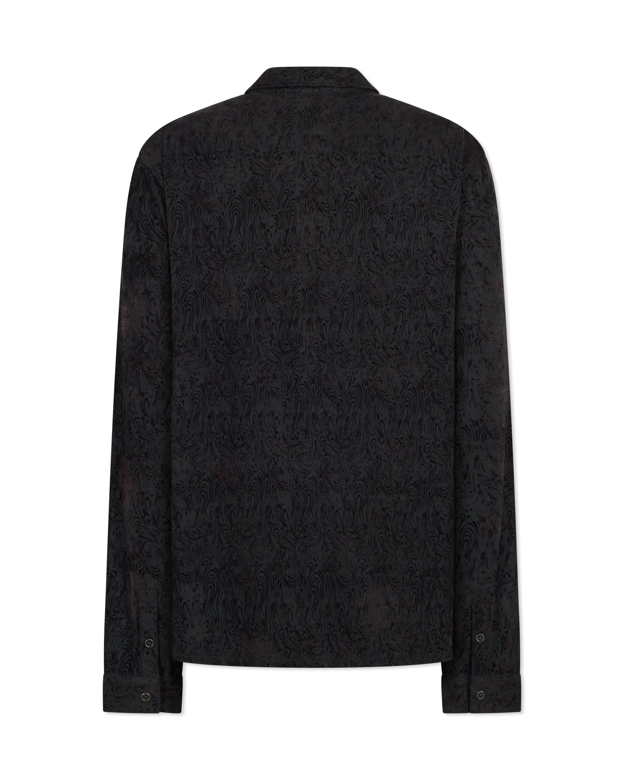 Long Sleeve Flocked Shirt