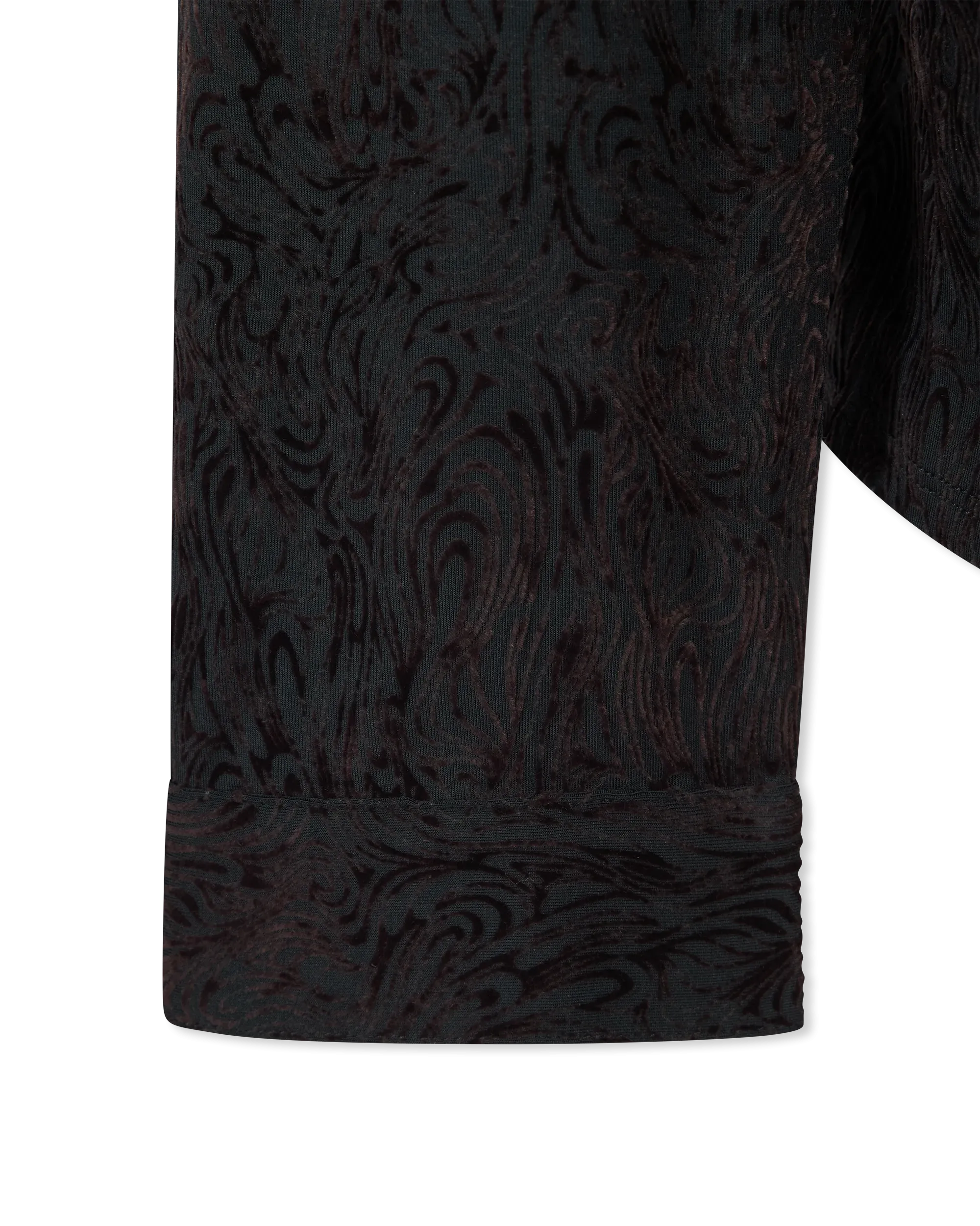 Long Sleeve Flocked Shirt