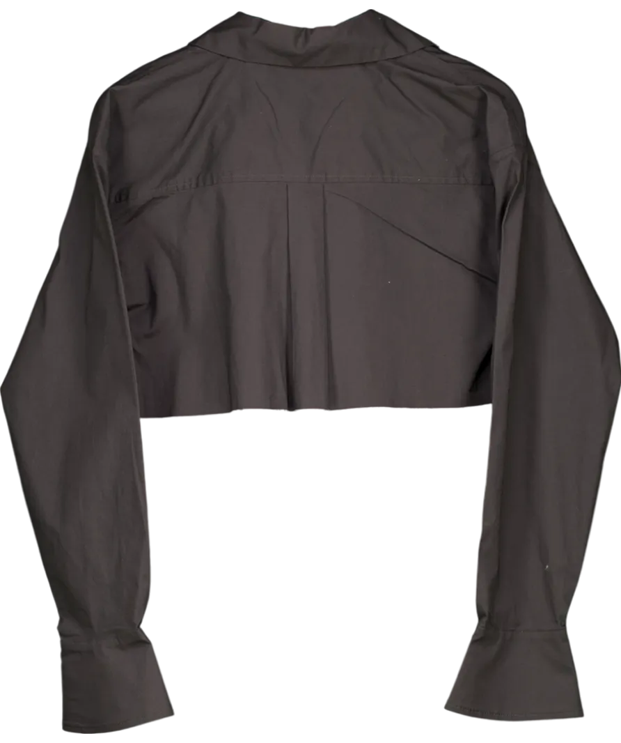 Lovers and Friends Grey Palmer Cropped Shirt Top UK S
