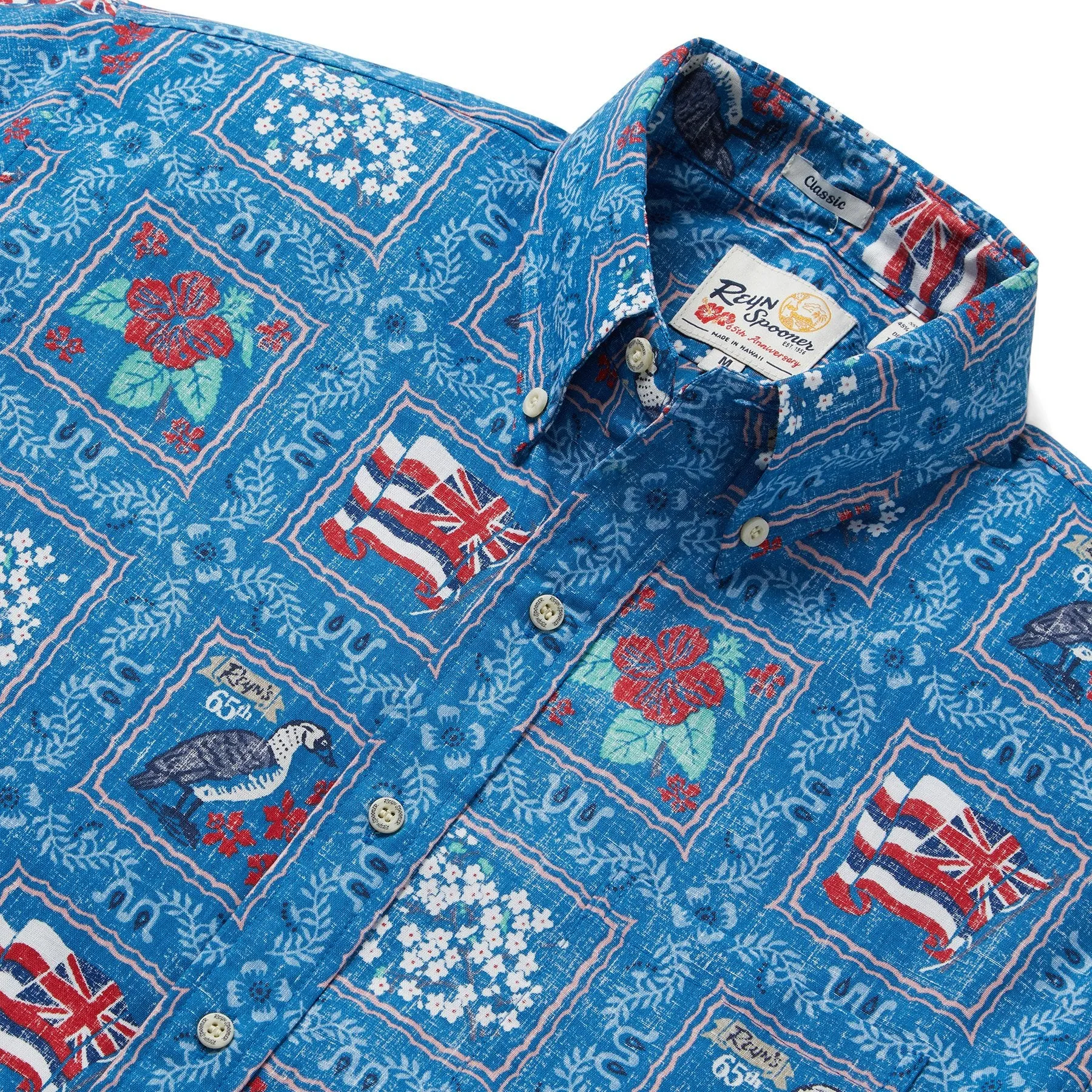 M539012521 Reyn Spooner 65TH Anniversary Button Front Shirt