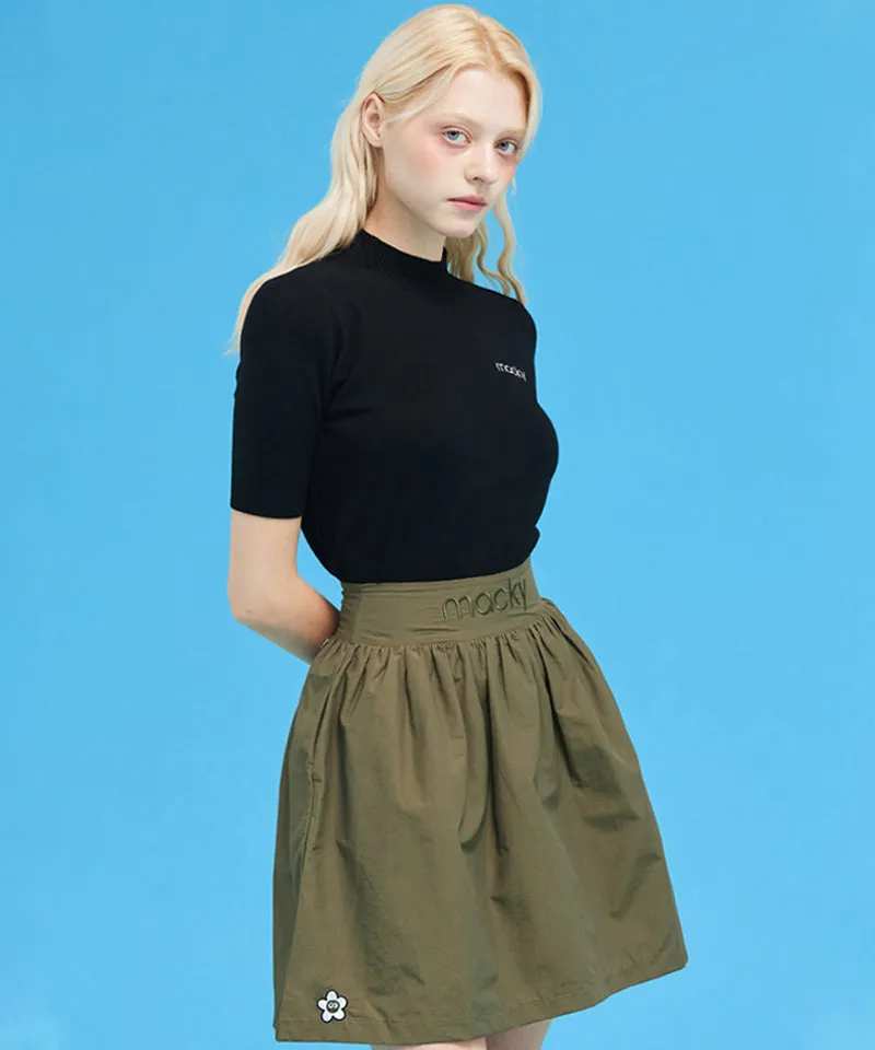 MACKY Golf: Half-Neck Viscose Knit - Black