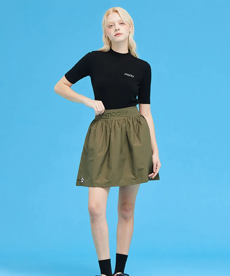 MACKY Golf: Half-Neck Viscose Knit - Black