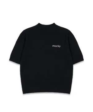 MACKY Golf: Half-Neck Viscose Knit - Black