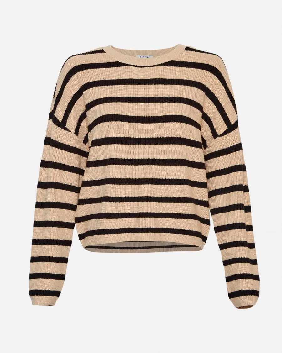 Marthea Rachelle Pullover Stripe - Black/F of Rye