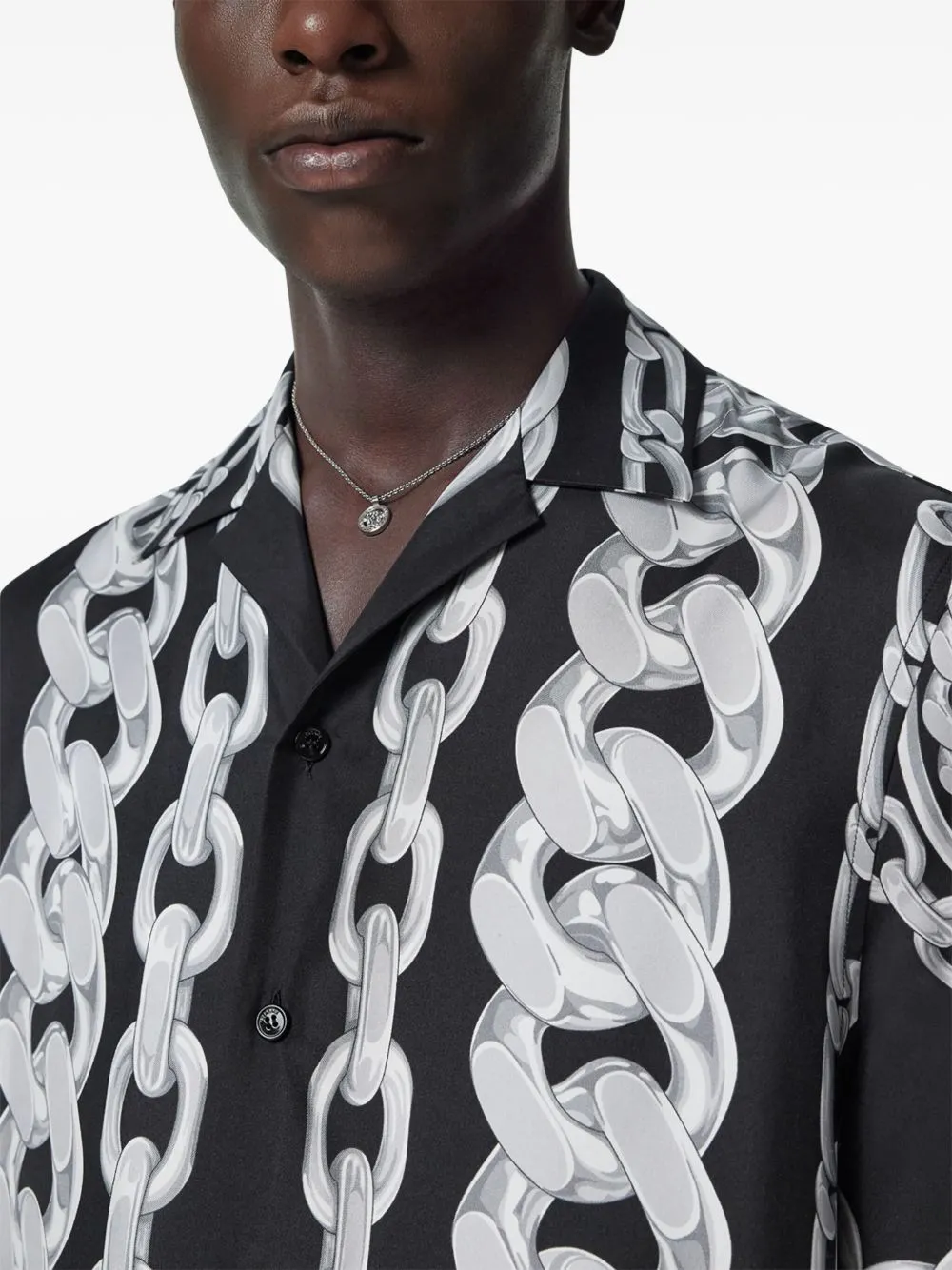 Medusa chain silk shirt
