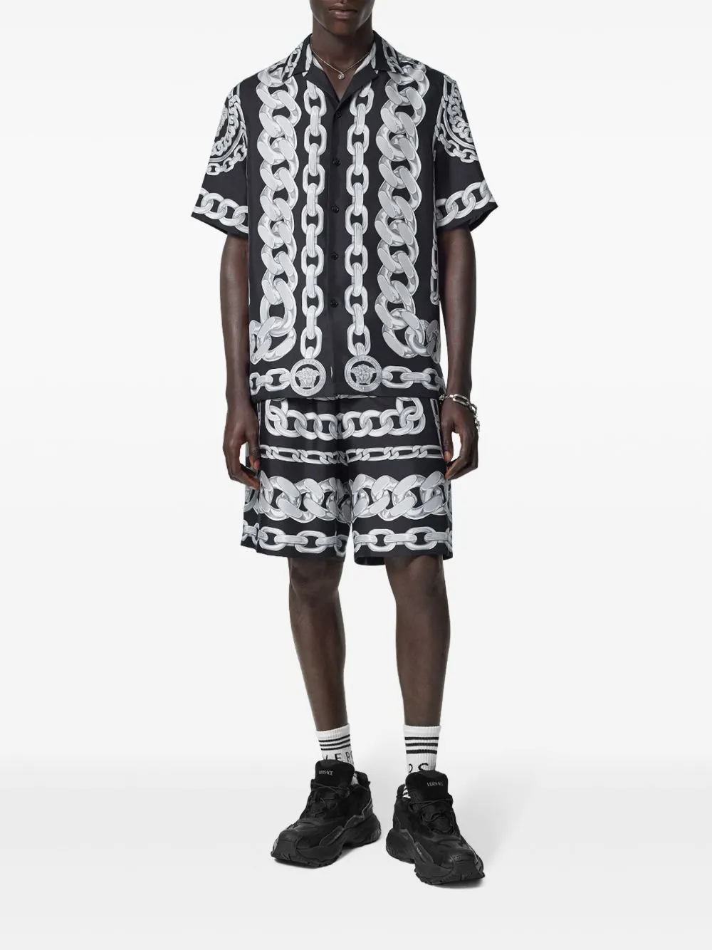 Medusa chain silk shirt