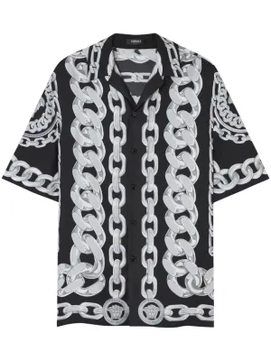 Medusa chain silk shirt