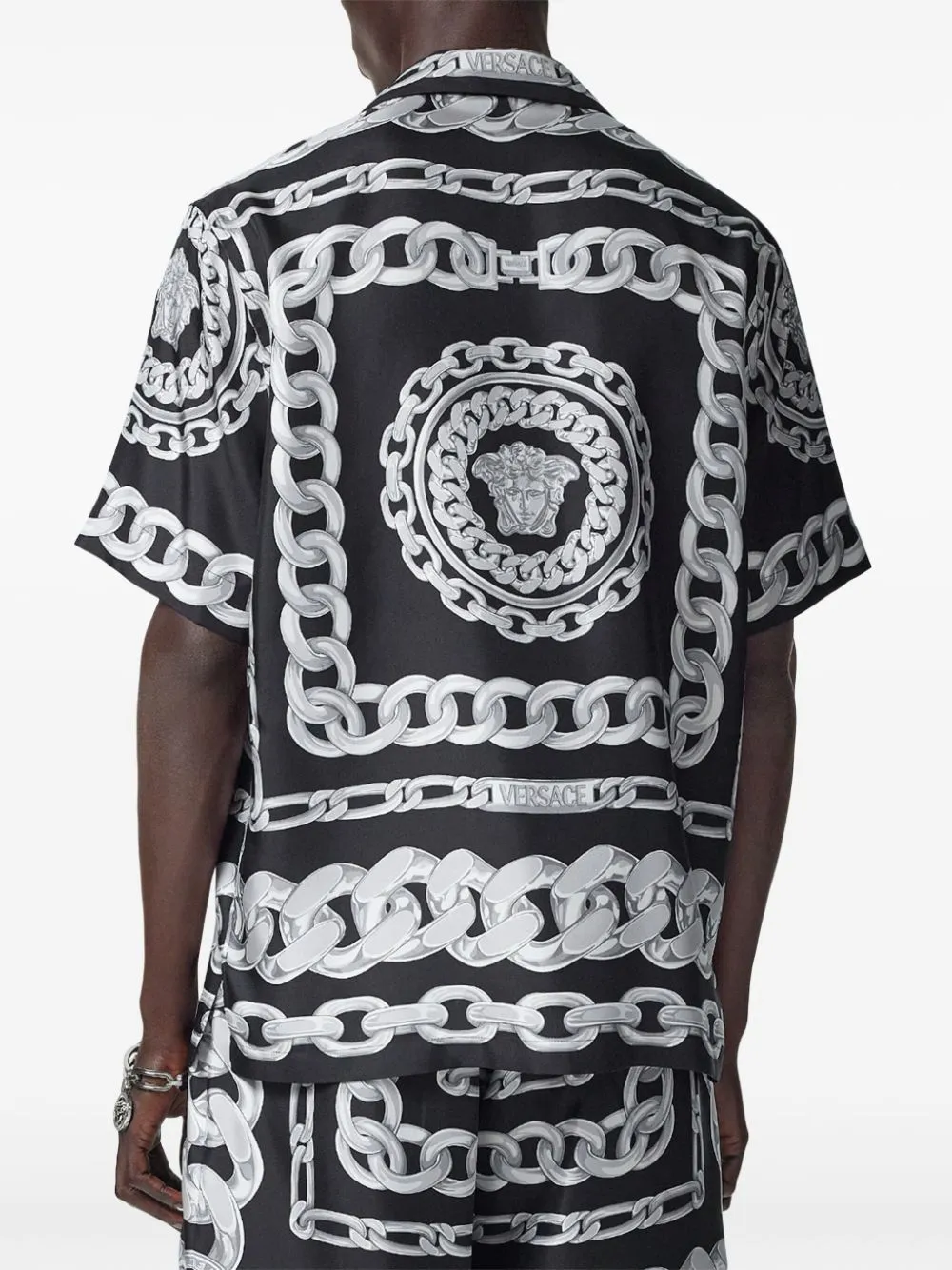 Medusa chain silk shirt