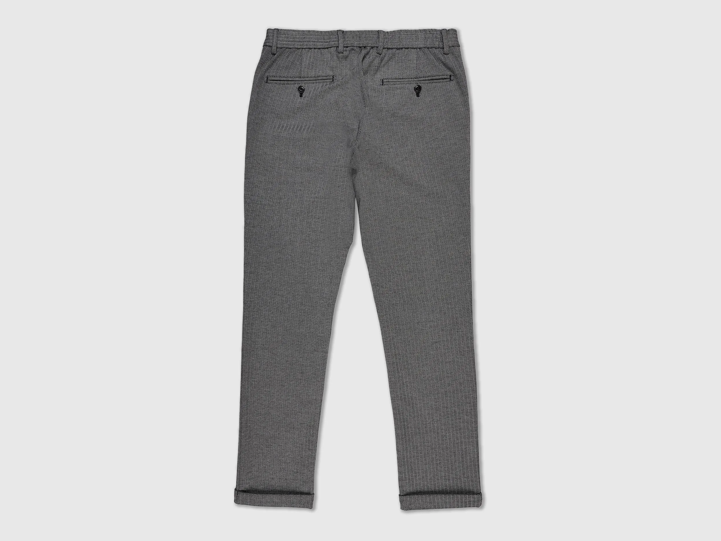 Mens Cropped Patterned Trousers