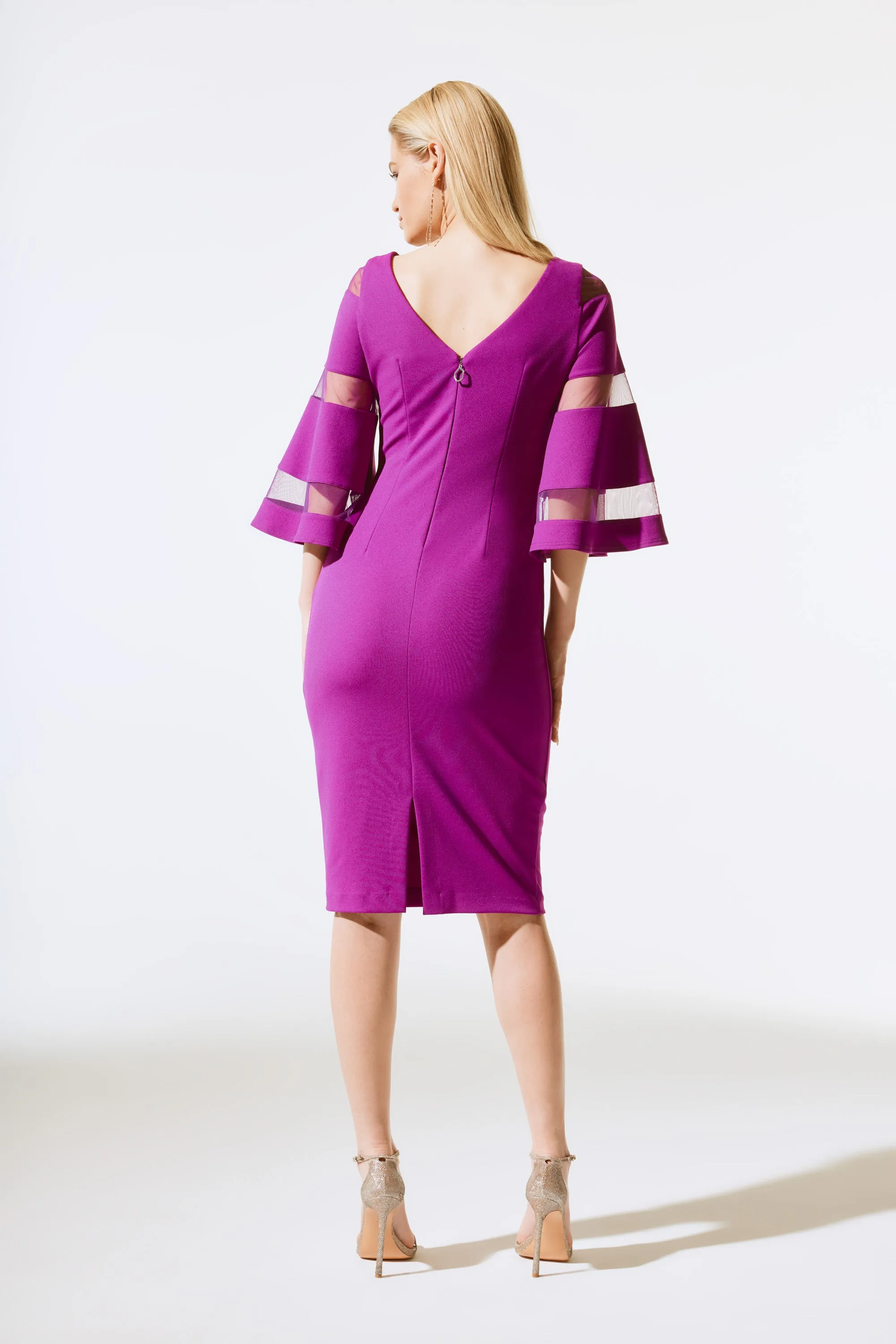 Mesh Sleeve Sheath Dress