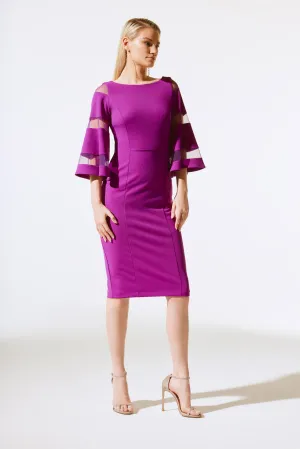 Mesh Sleeve Sheath Dress