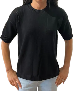 Minnie Rose Short Sleeve Crew Sweater