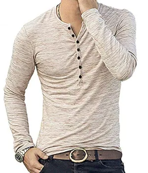 MLANM Men's Henley Shirt