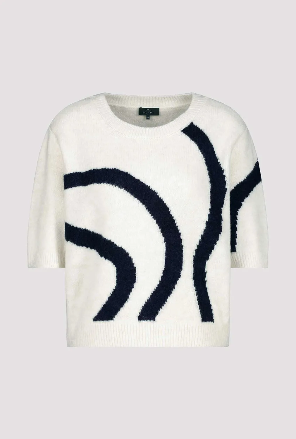 Monari S/S Knit with Black Swirl 807882