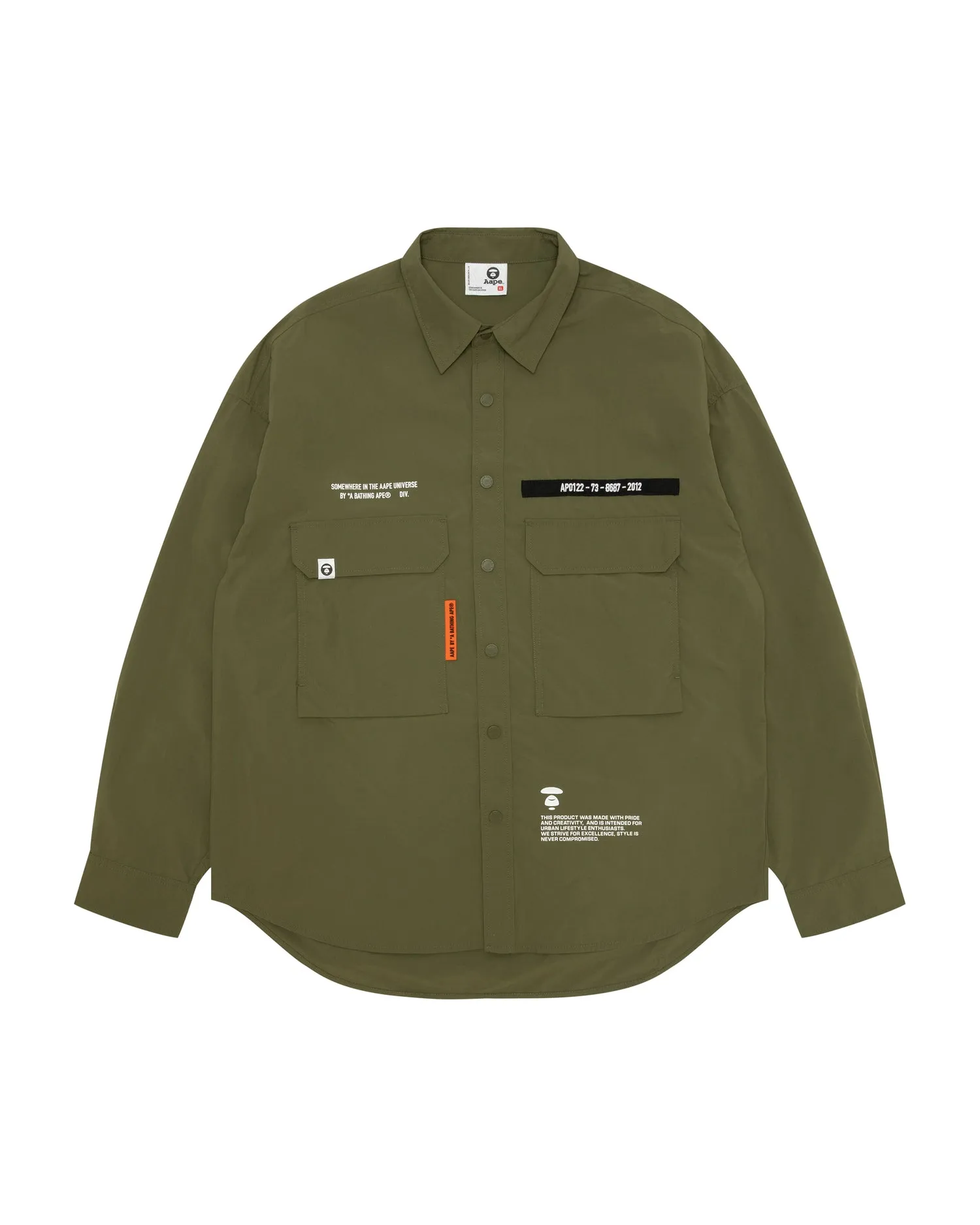 Moonface logo cargo long sleeve shirt