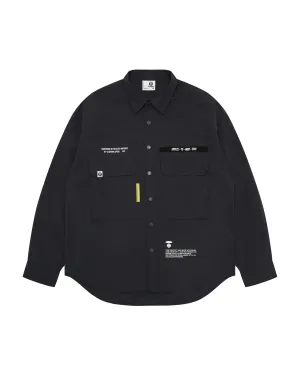 Moonface logo cargo long sleeve shirt