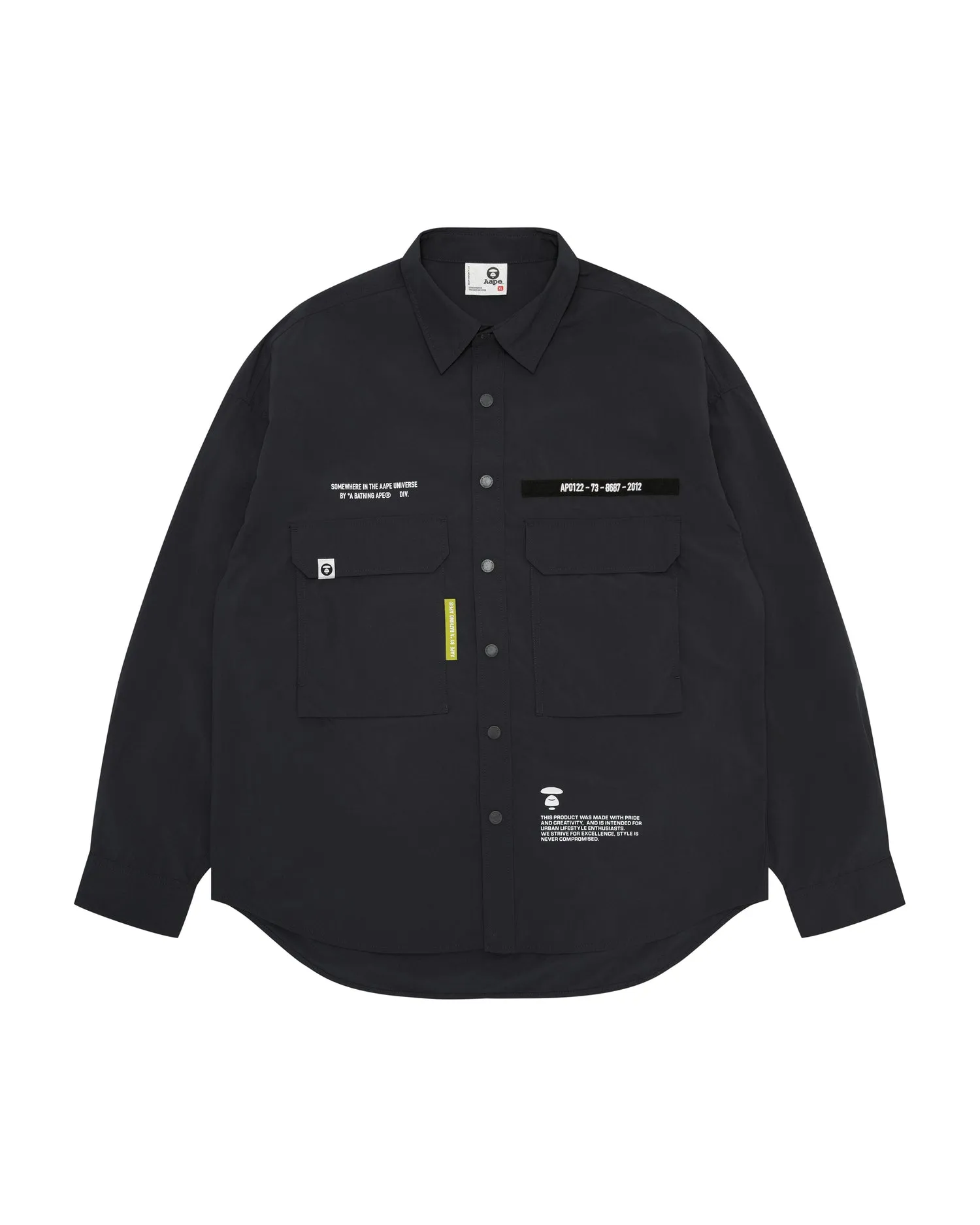 Moonface logo cargo long sleeve shirt