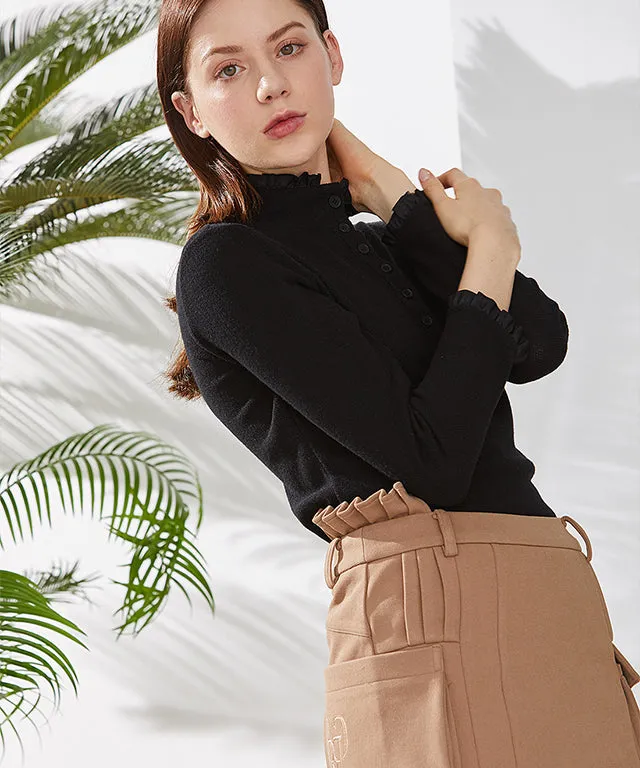 MYCL Pocket culotte skirt - Brown