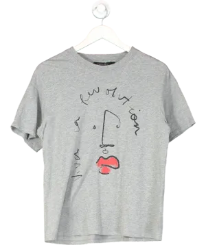 Nobody Denim Grey Revolution Flint T-shirt UK S