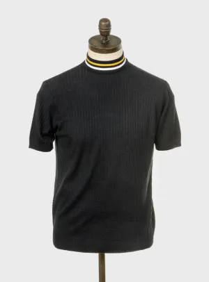 Nolan Black Shirt with Mustard & White Tipping