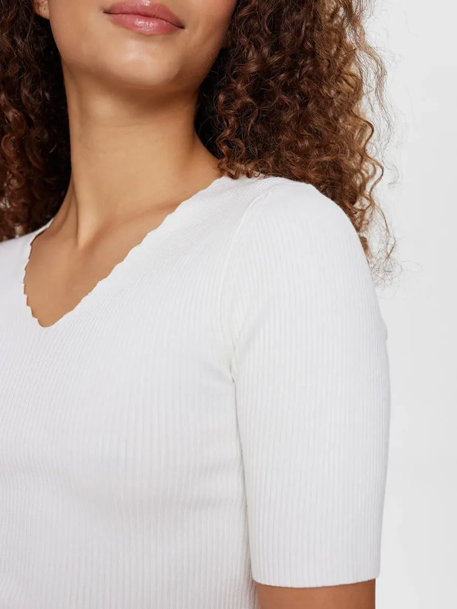 Nuayelet SS Pullover - Cloud Dancer
