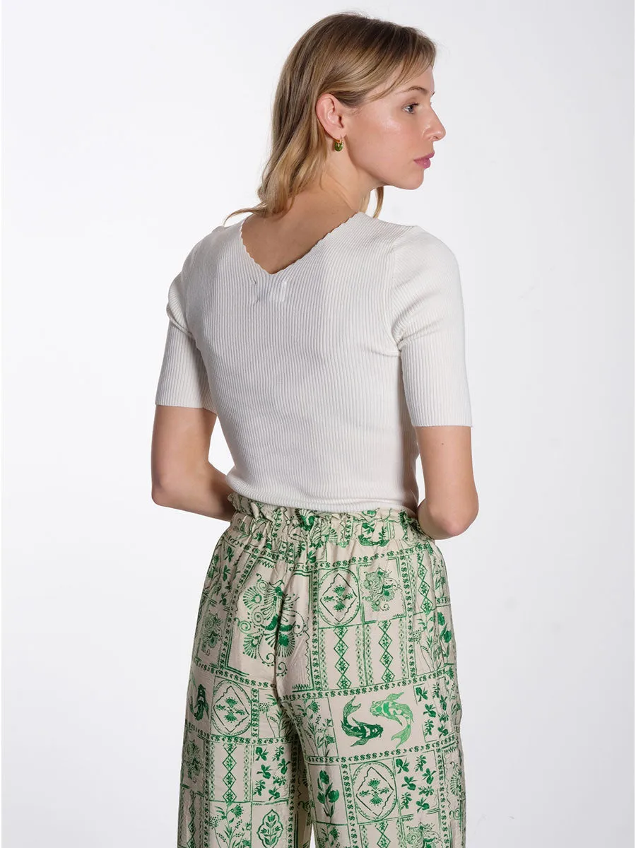 Nuayelet SS Pullover - Cloud Dancer
