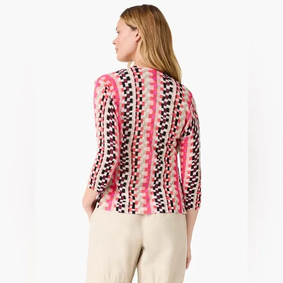 NWOT NIC ZOE PIXEL SUNSET 4-WAY CARDIGAN in Size X-Large