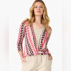 NWOT NIC ZOE PIXEL SUNSET 4-WAY CARDIGAN in Size X-Large