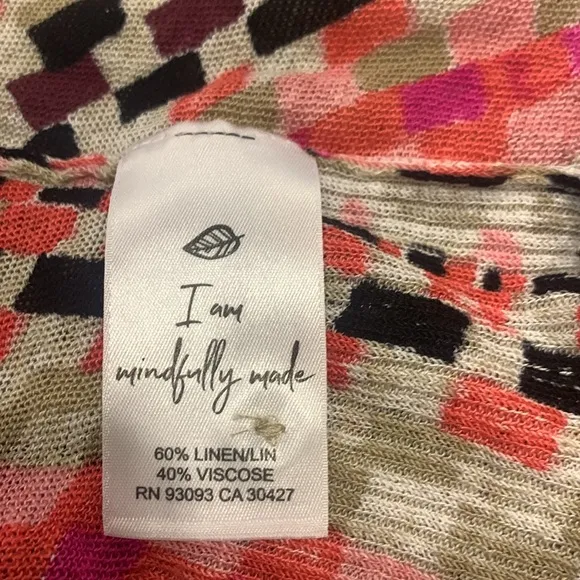 NWOT NIC ZOE PIXEL SUNSET 4-WAY CARDIGAN in Size X-Large