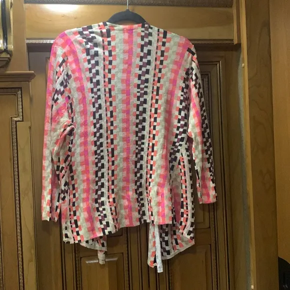 NWOT NIC ZOE PIXEL SUNSET 4-WAY CARDIGAN in Size X-Large