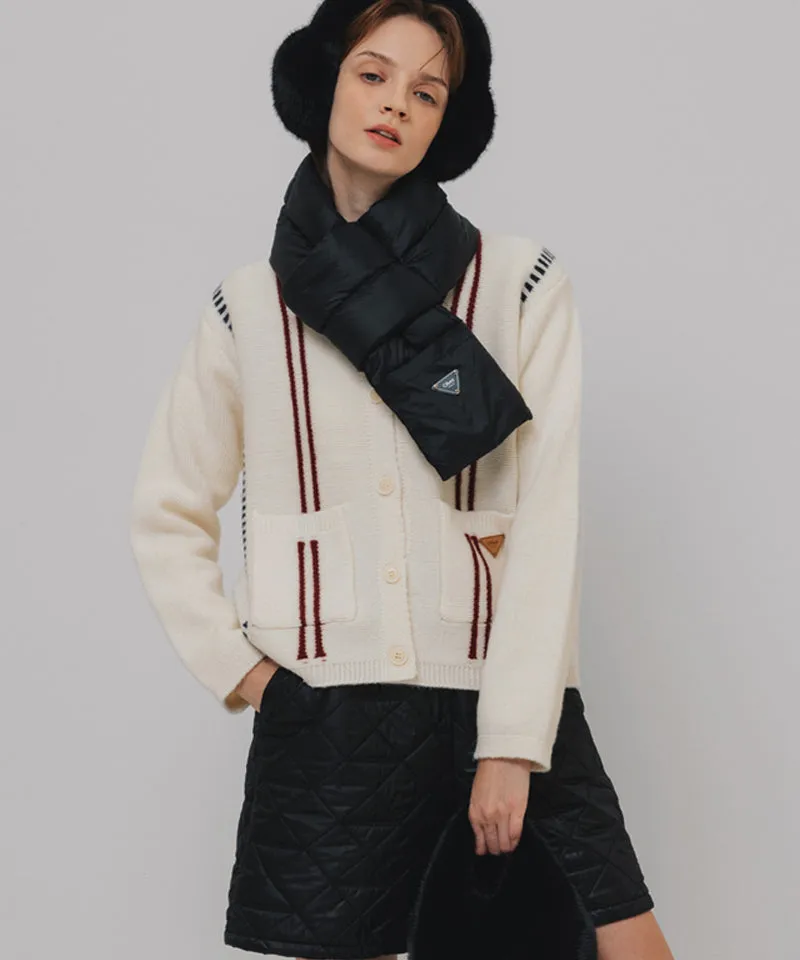 OBER Golf Stitch Wool Cardigan - Ivory