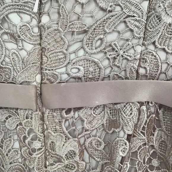 Oleg Cassini Women’s Lace Midi Sheath Dress Blush Pink Wedding Party Size 12