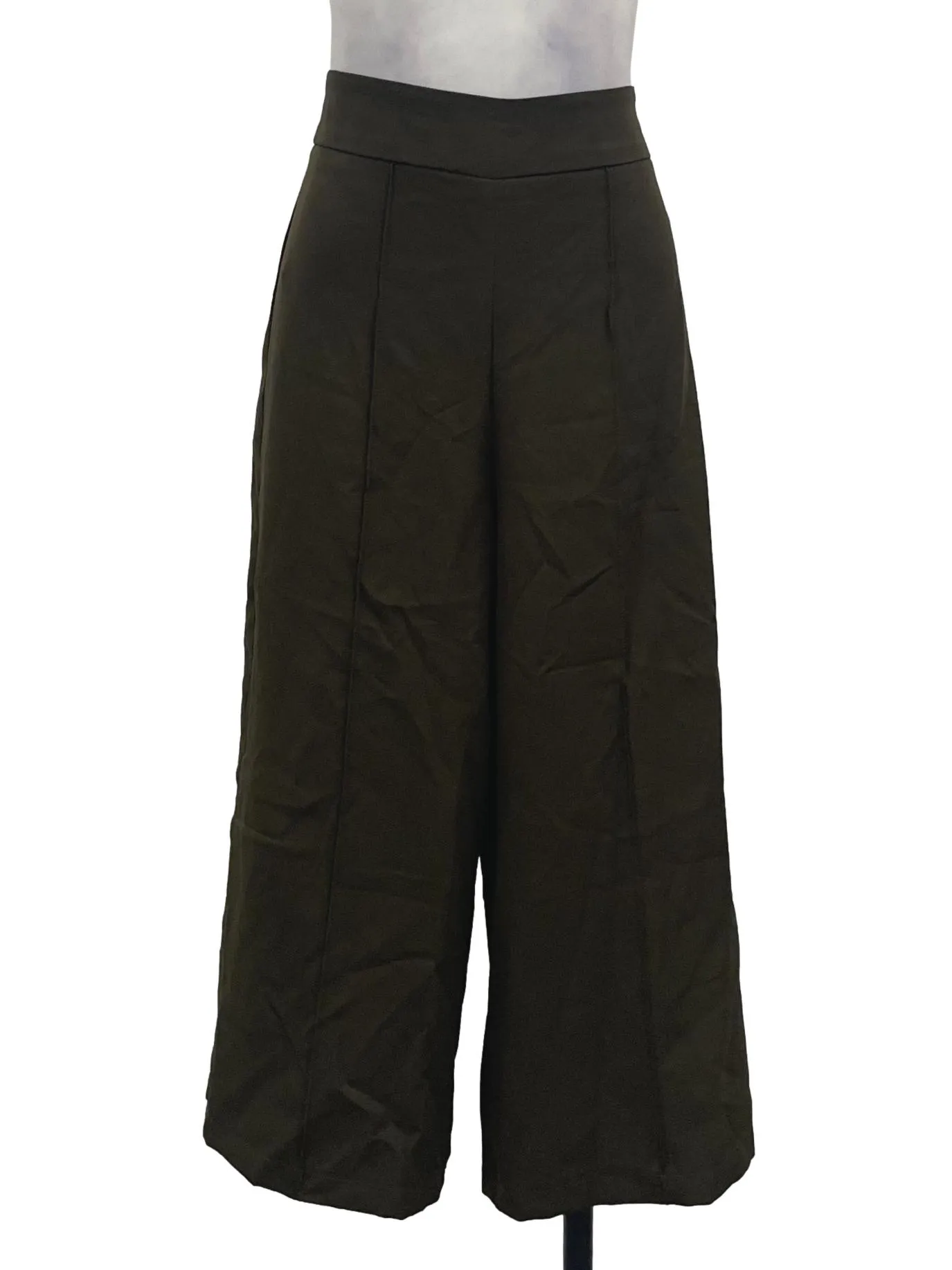 Olive Green High Waist Culottes