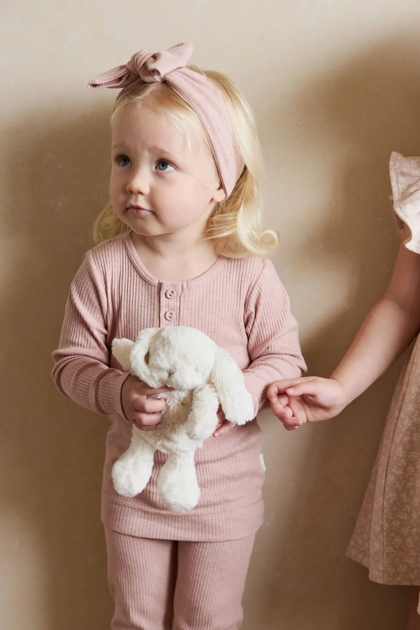 Organic Cotton Modal Long Sleeve Henley - Peony Marle