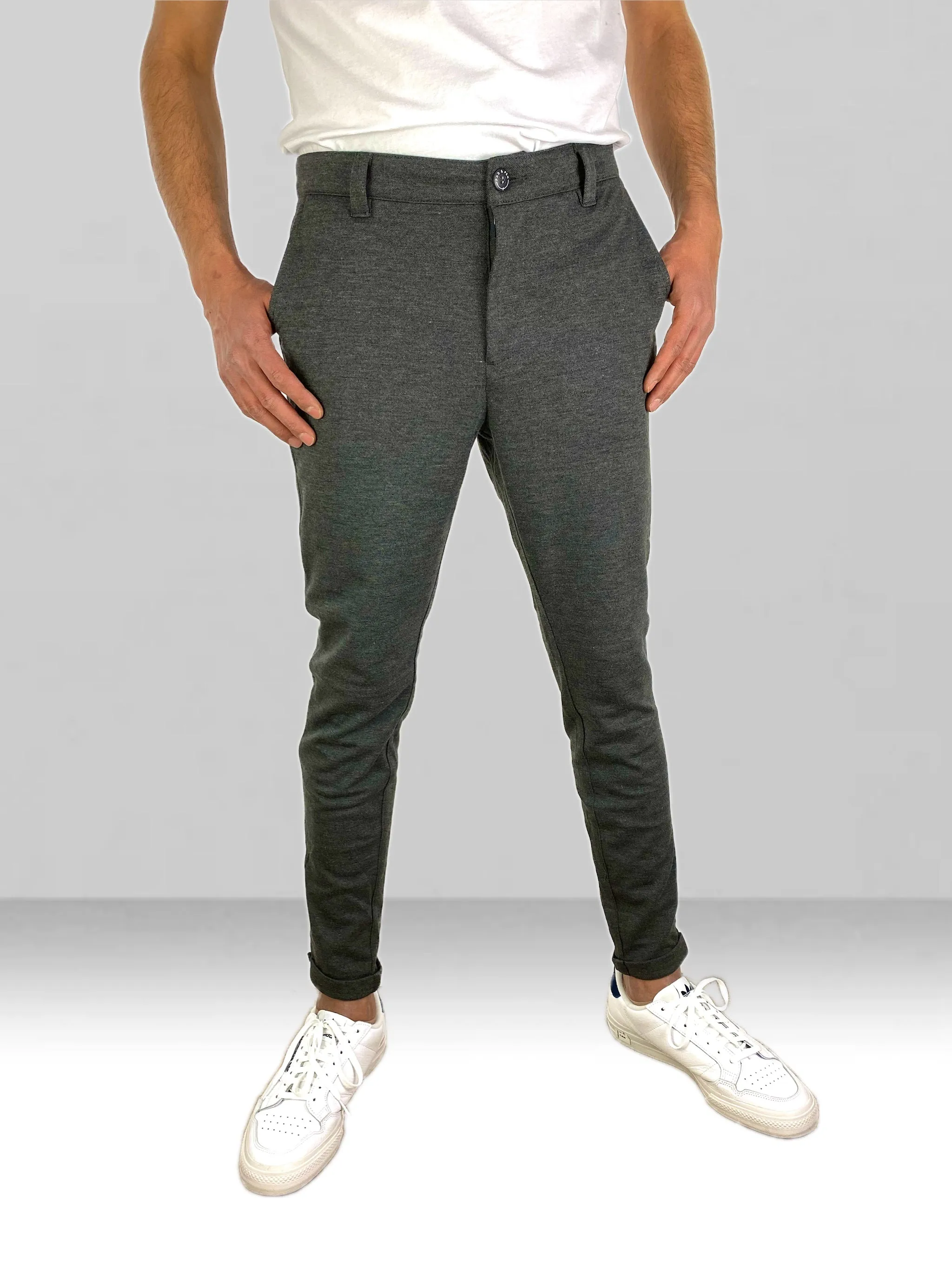 Pad&Pen | TURM - Slim/Tapered Fit - Cropped | darkgrey