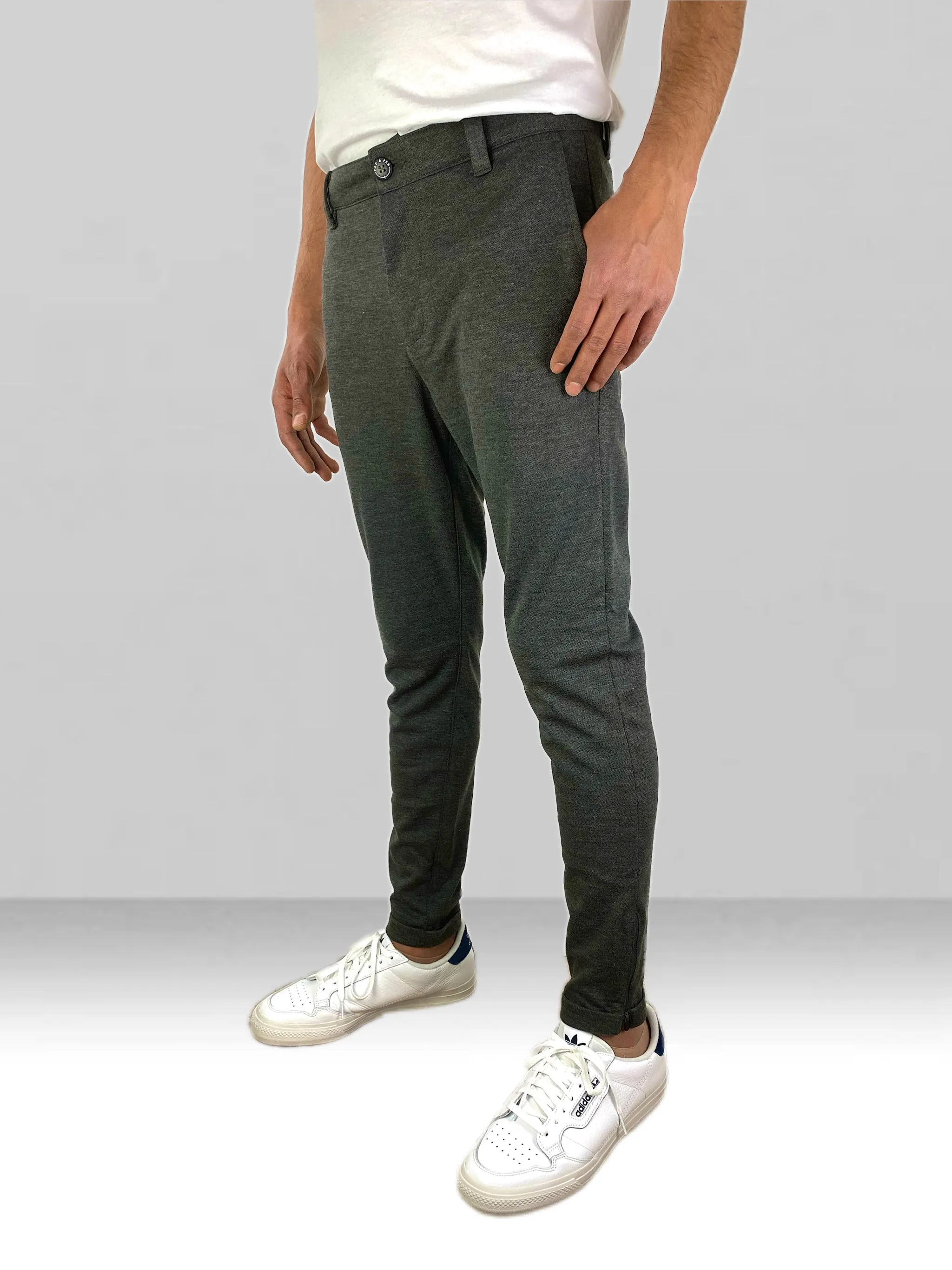 Pad&Pen | TURM - Slim/Tapered Fit - Cropped | darkgrey
