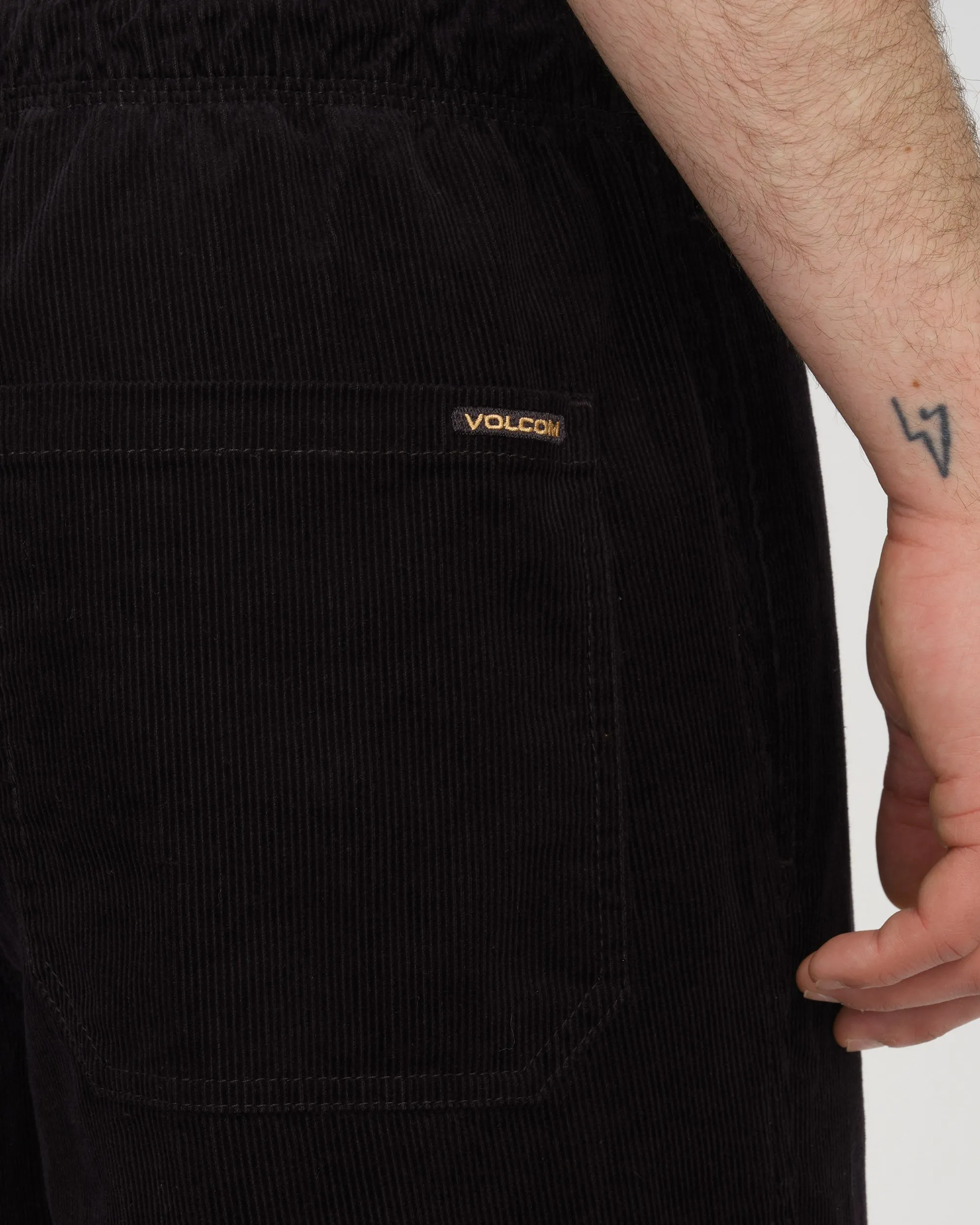 Pantalon Psychstone Elasticated Waist - BLACK