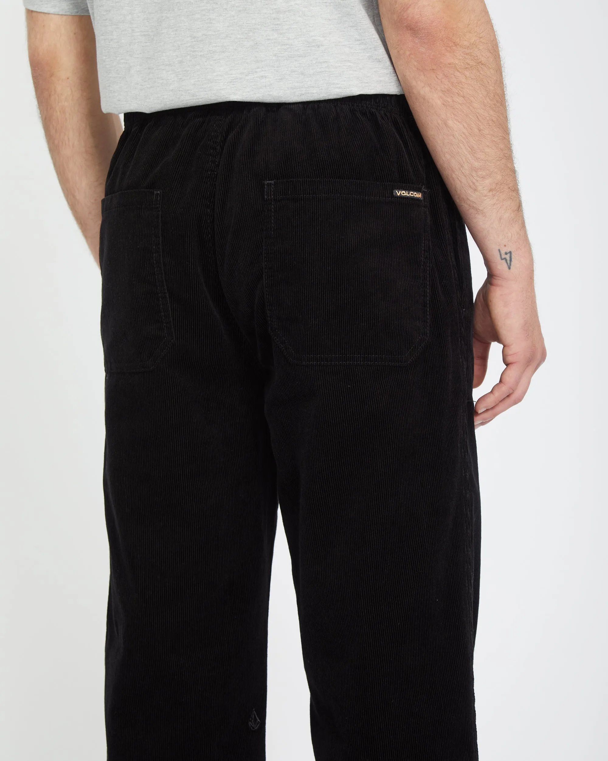 Pantalon Psychstone Elasticated Waist - BLACK