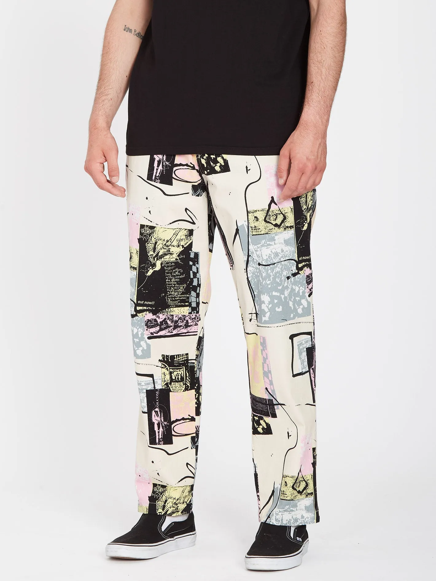 Pantalon Psychstone Elasticated Waist - WHITECAP GREY