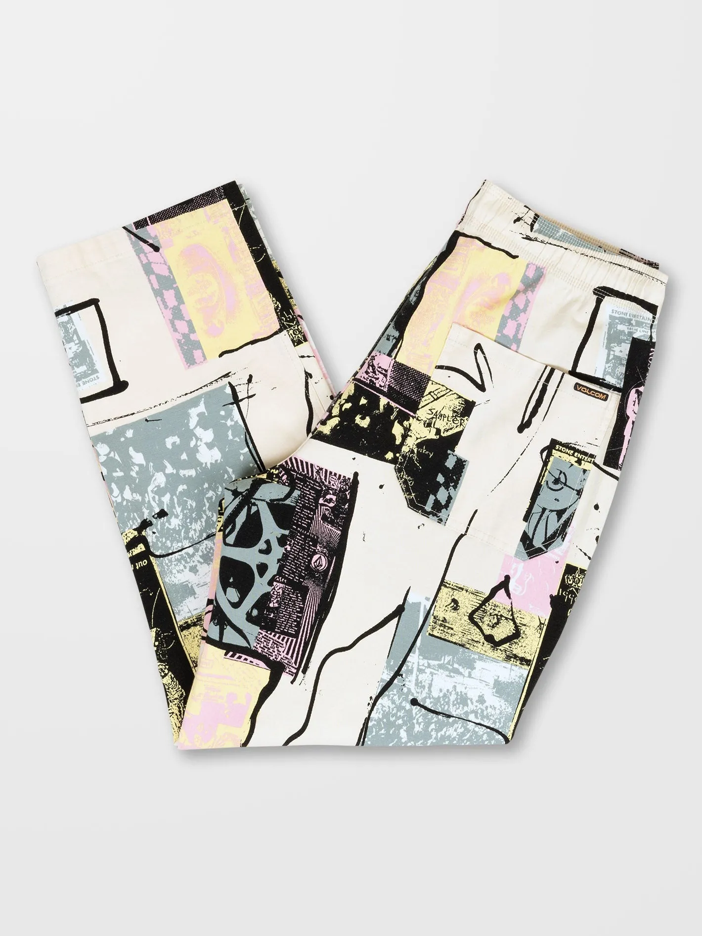 Pantalon Psychstone Elasticated Waist - WHITECAP GREY