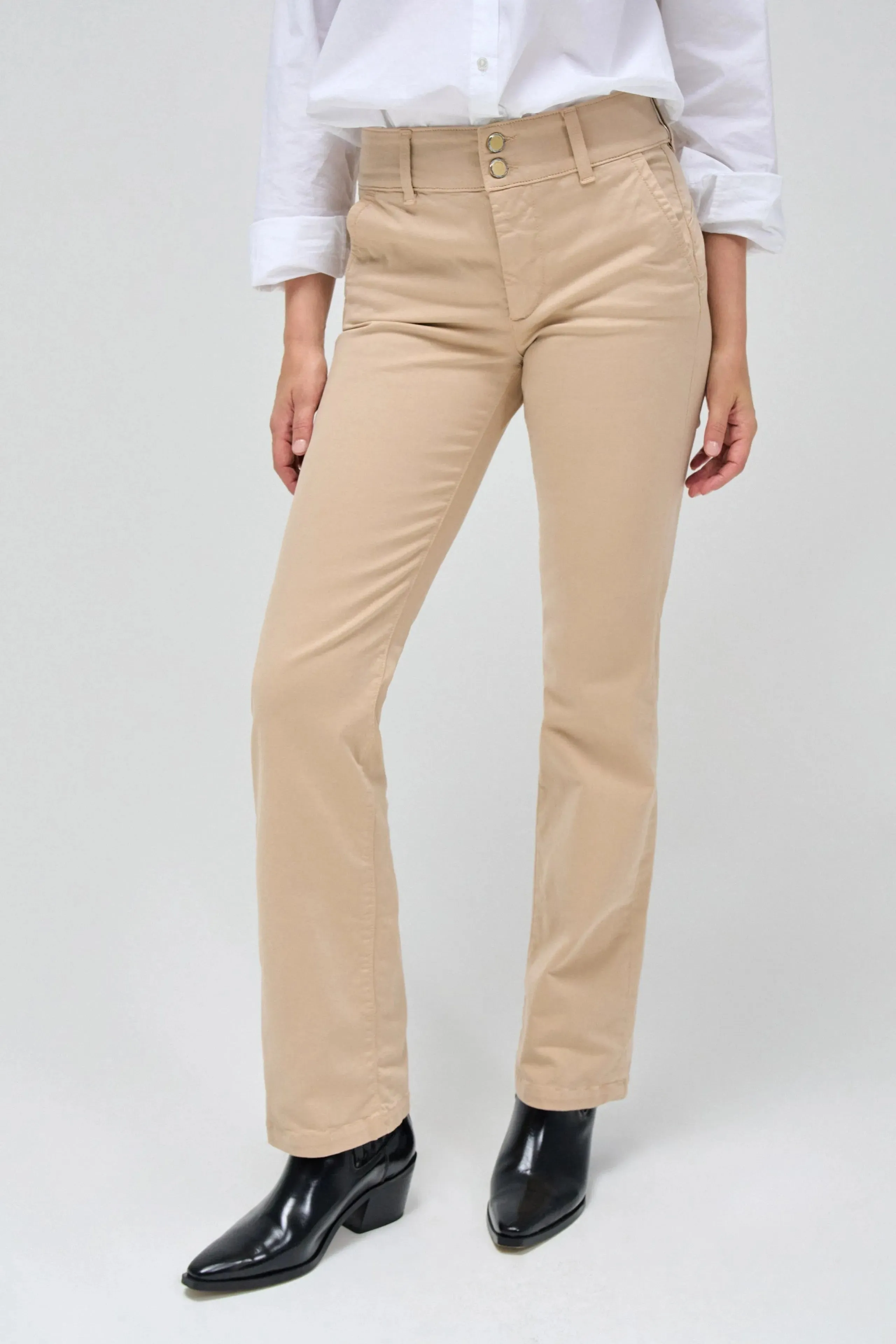 Pantalones SALSA Chinos Secret Push In Cropped Slim Beige