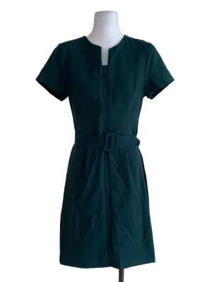 Pine Green Plain Sheath Dress