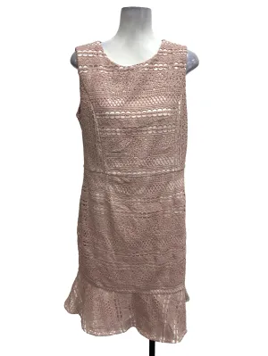 Pink Eyelet Sheath Dress