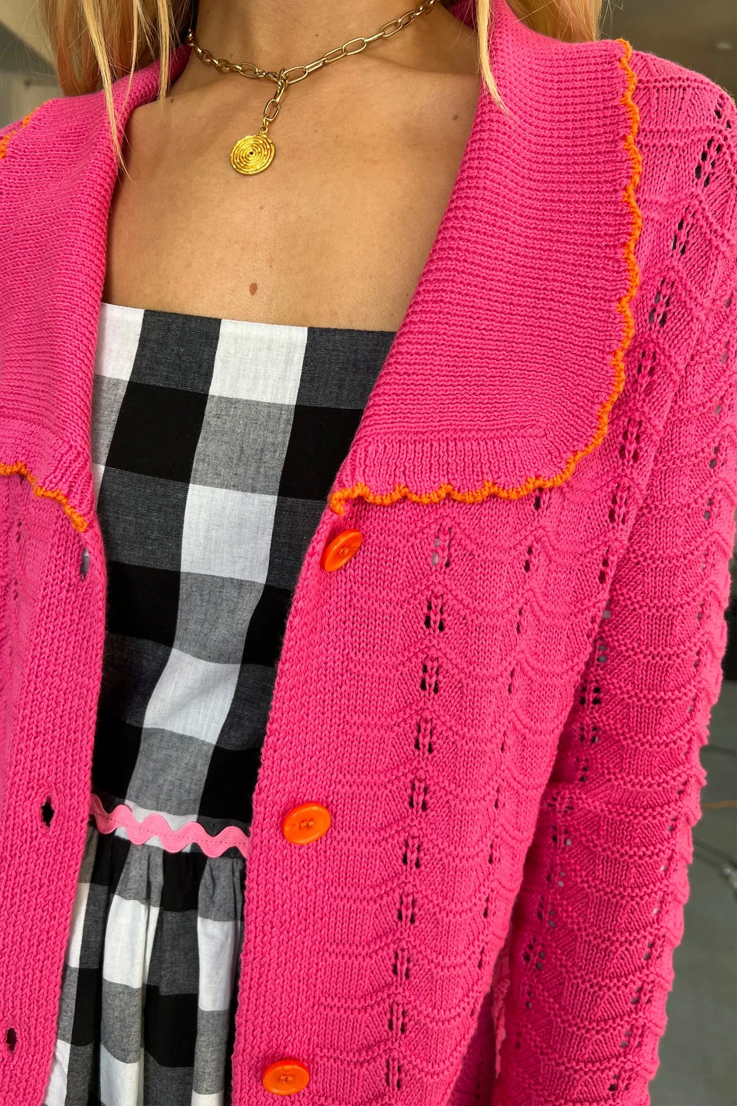 Pink Longline Willa Cardigan