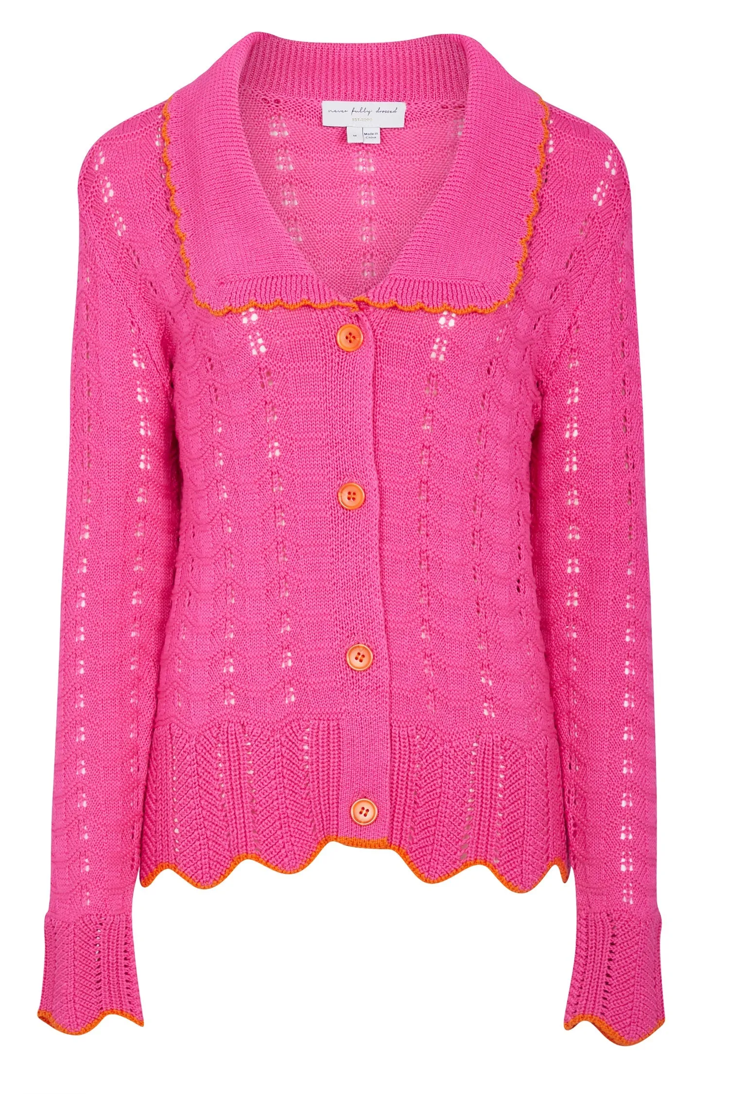 Pink Longline Willa Cardigan