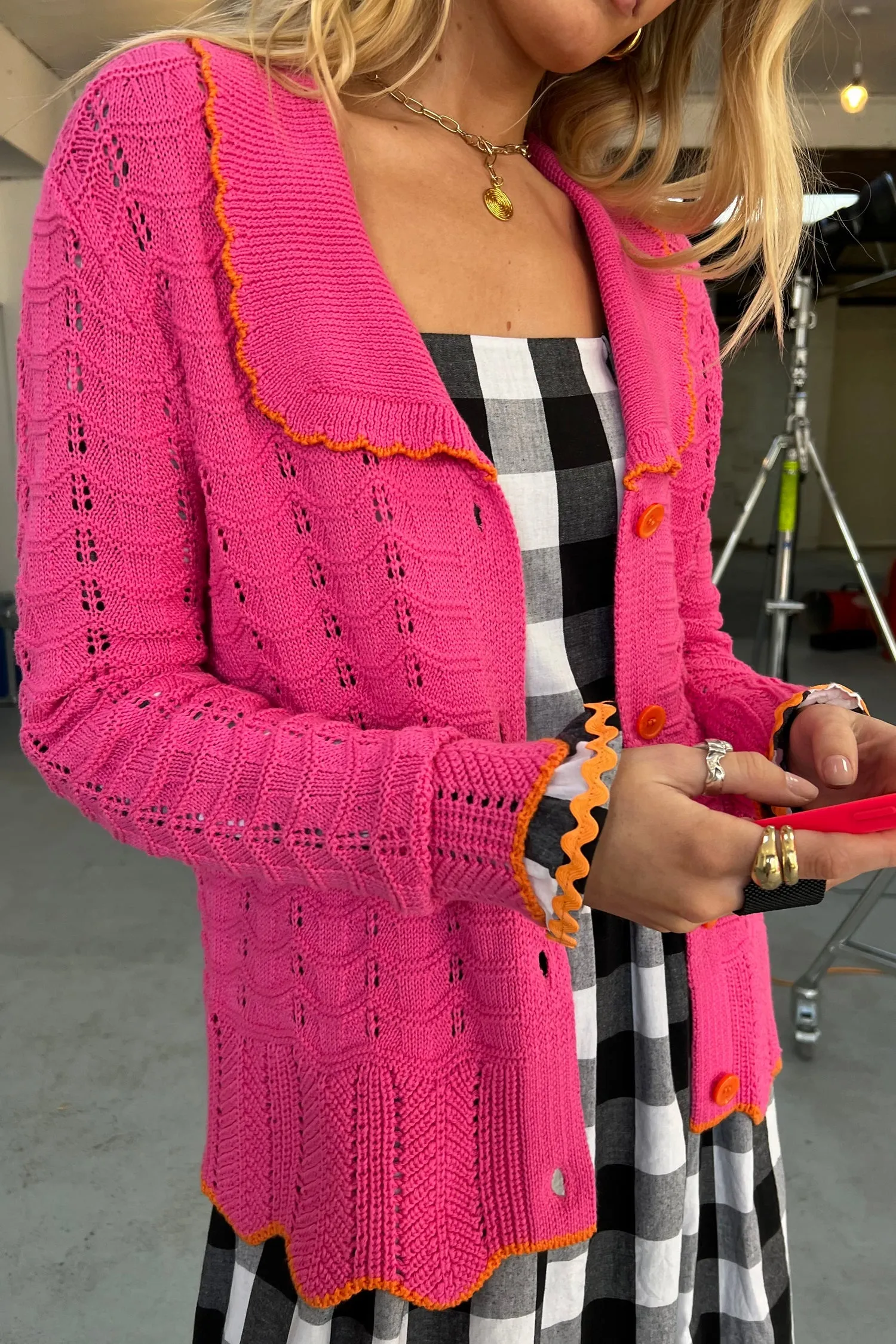Pink Longline Willa Cardigan
