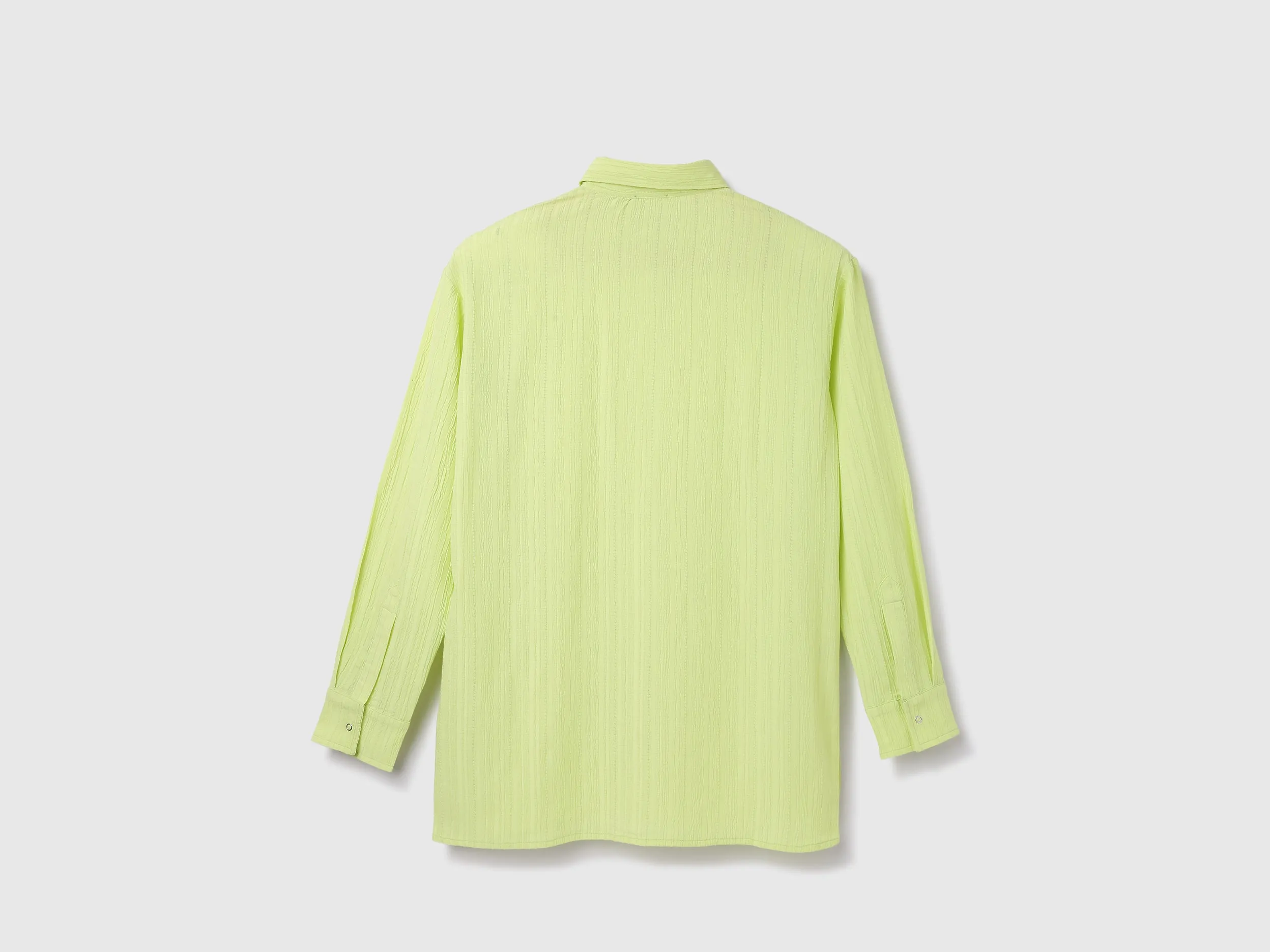 Polyester Solid Spread Collar Women Shirts