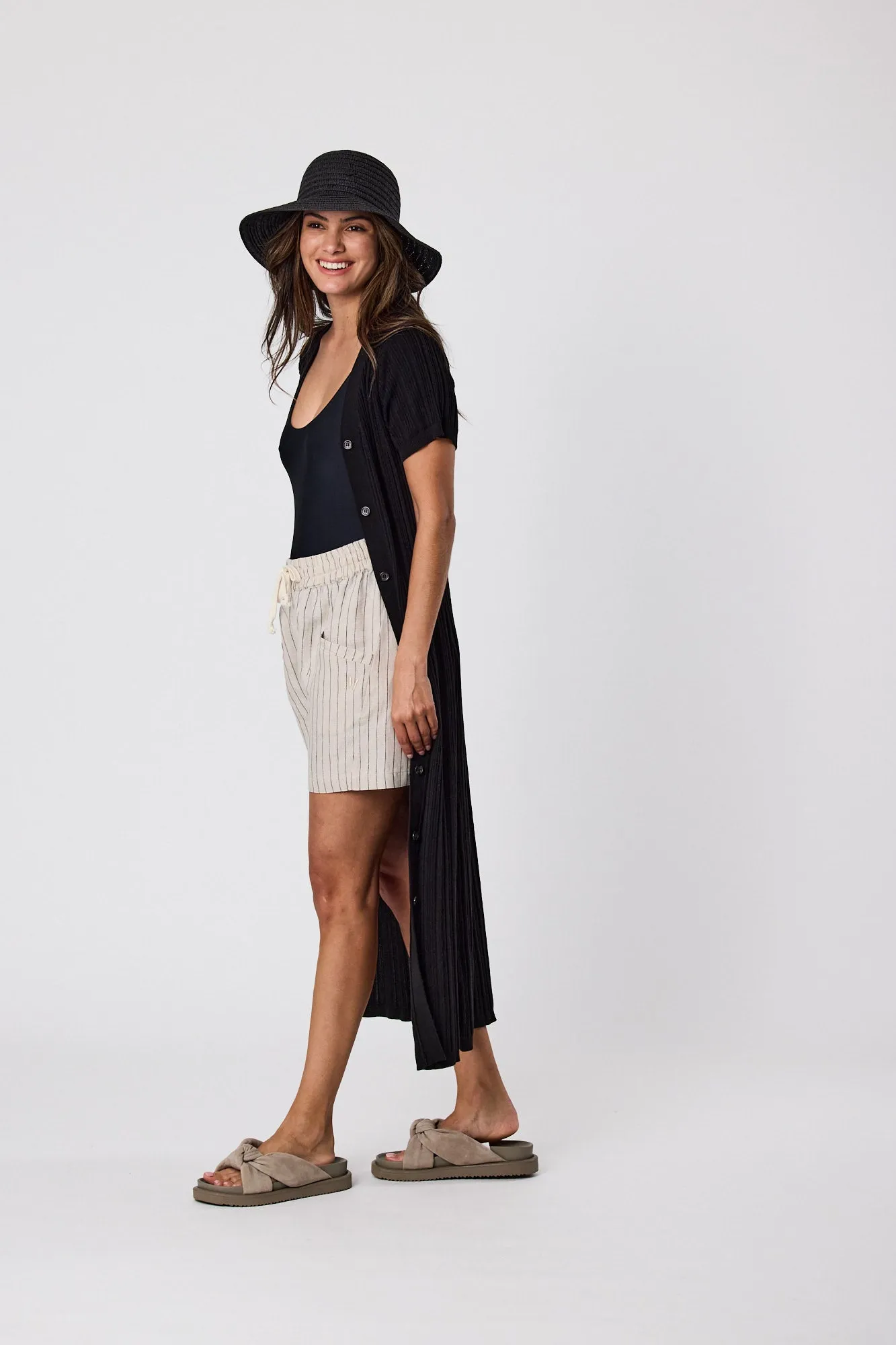 Poolside Maxi Knit Dress - Black